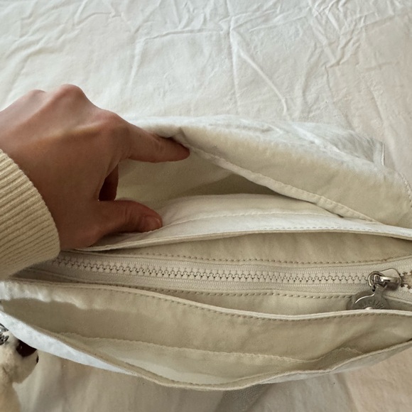 Kipling Light Gray/ Off-white Crossbody Bag with Charm - Picture 7 of 14